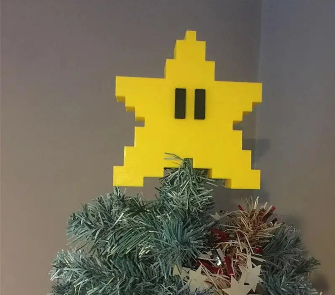 Pixel Tree Topper Star