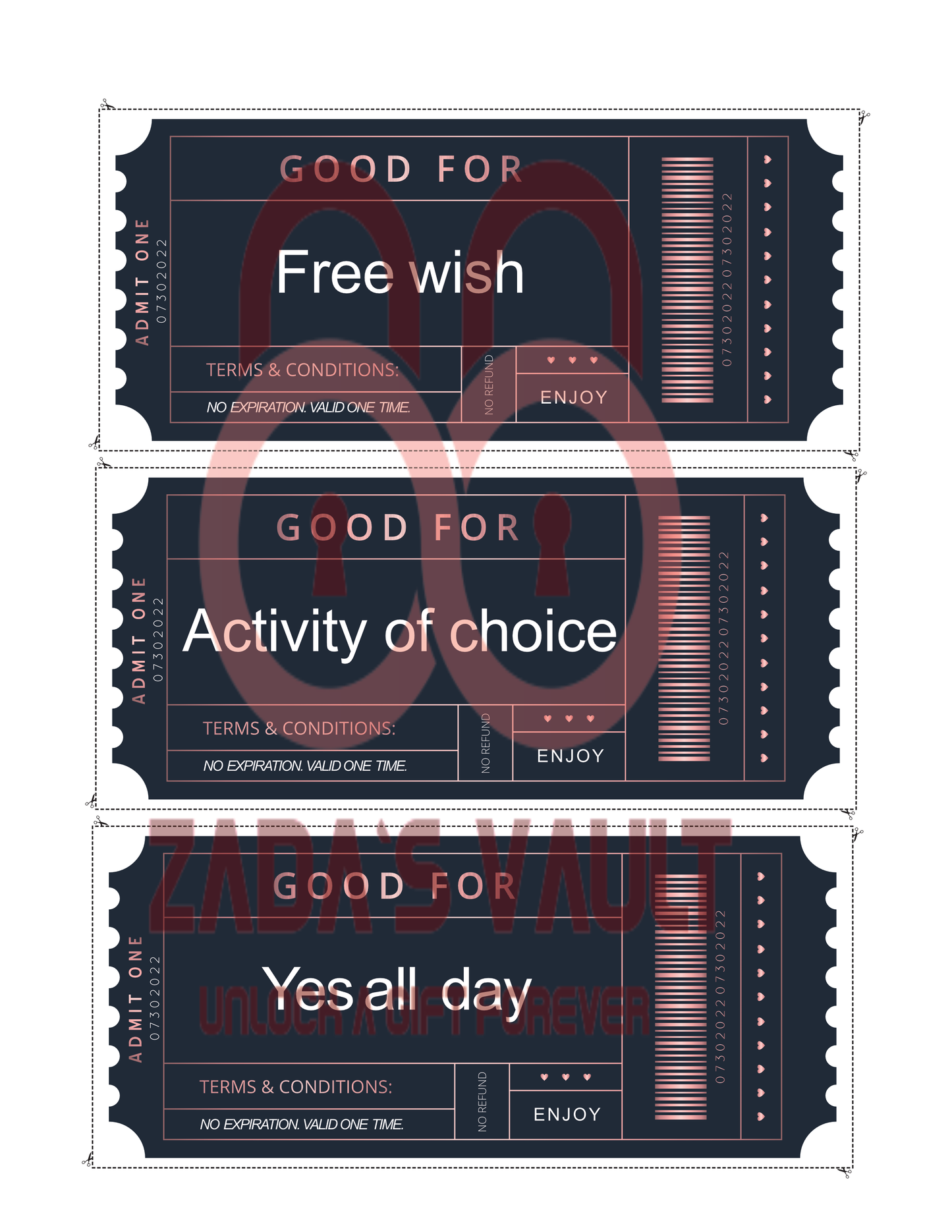 Coupon Book Template EDITABLE PDF