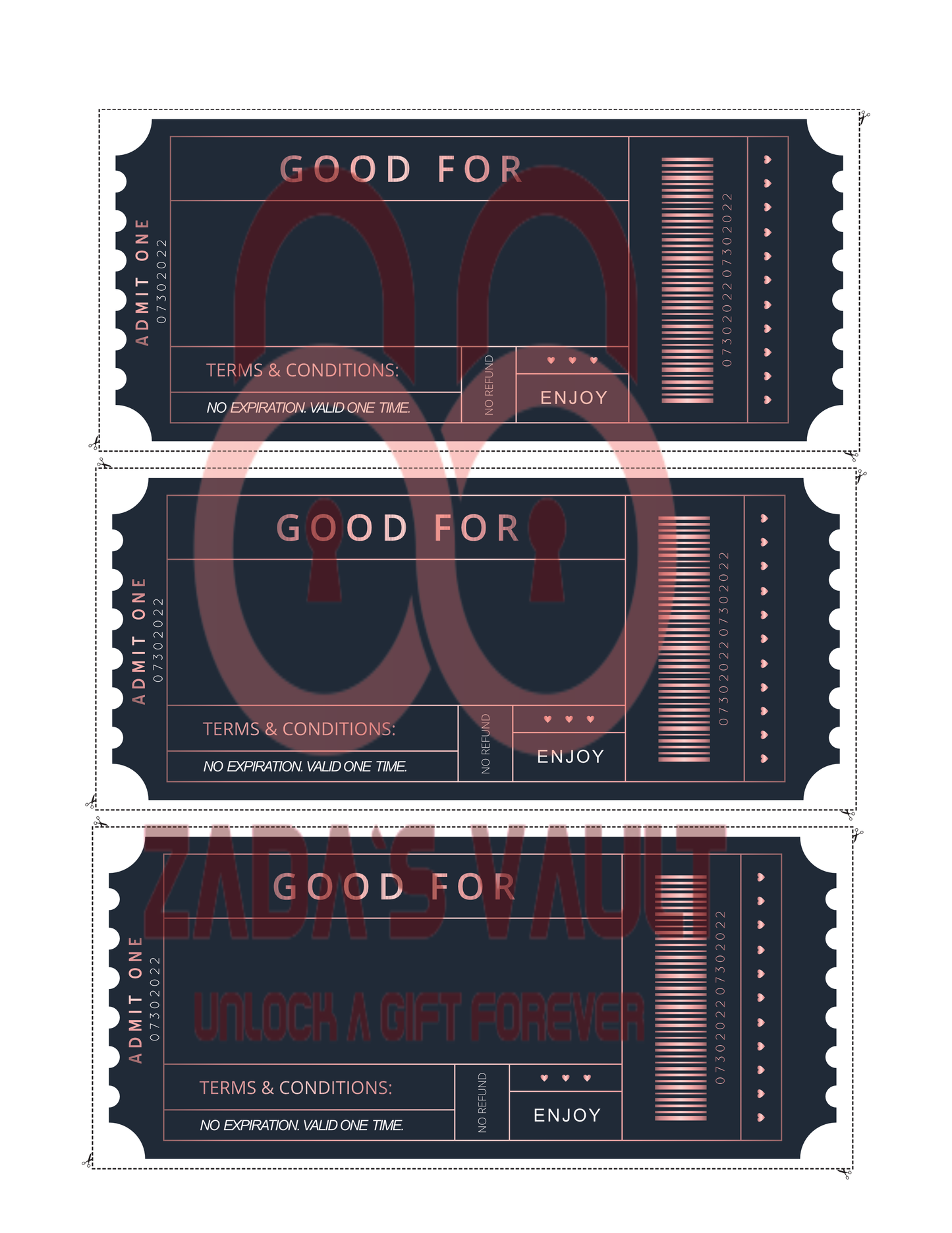 Coupon Book Template EDITABLE PDF