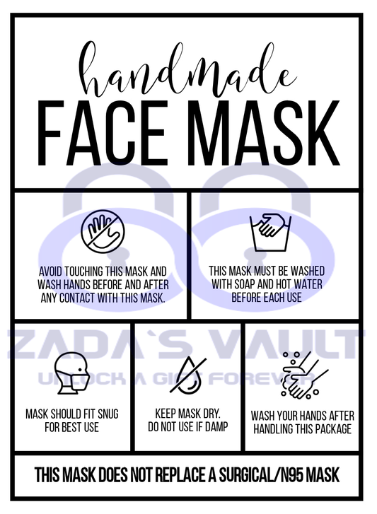 Facemask Care card