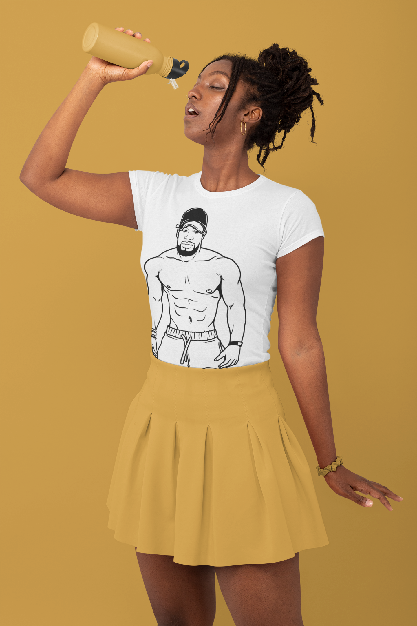 Shirtless Man Outline