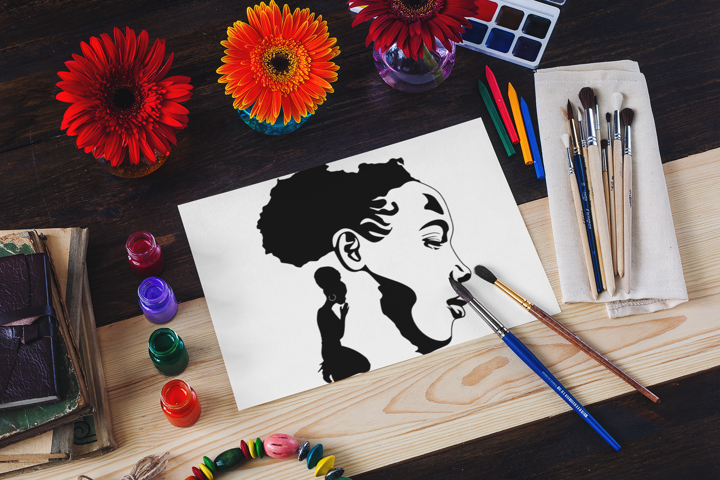 Africa is King Outline PNG
