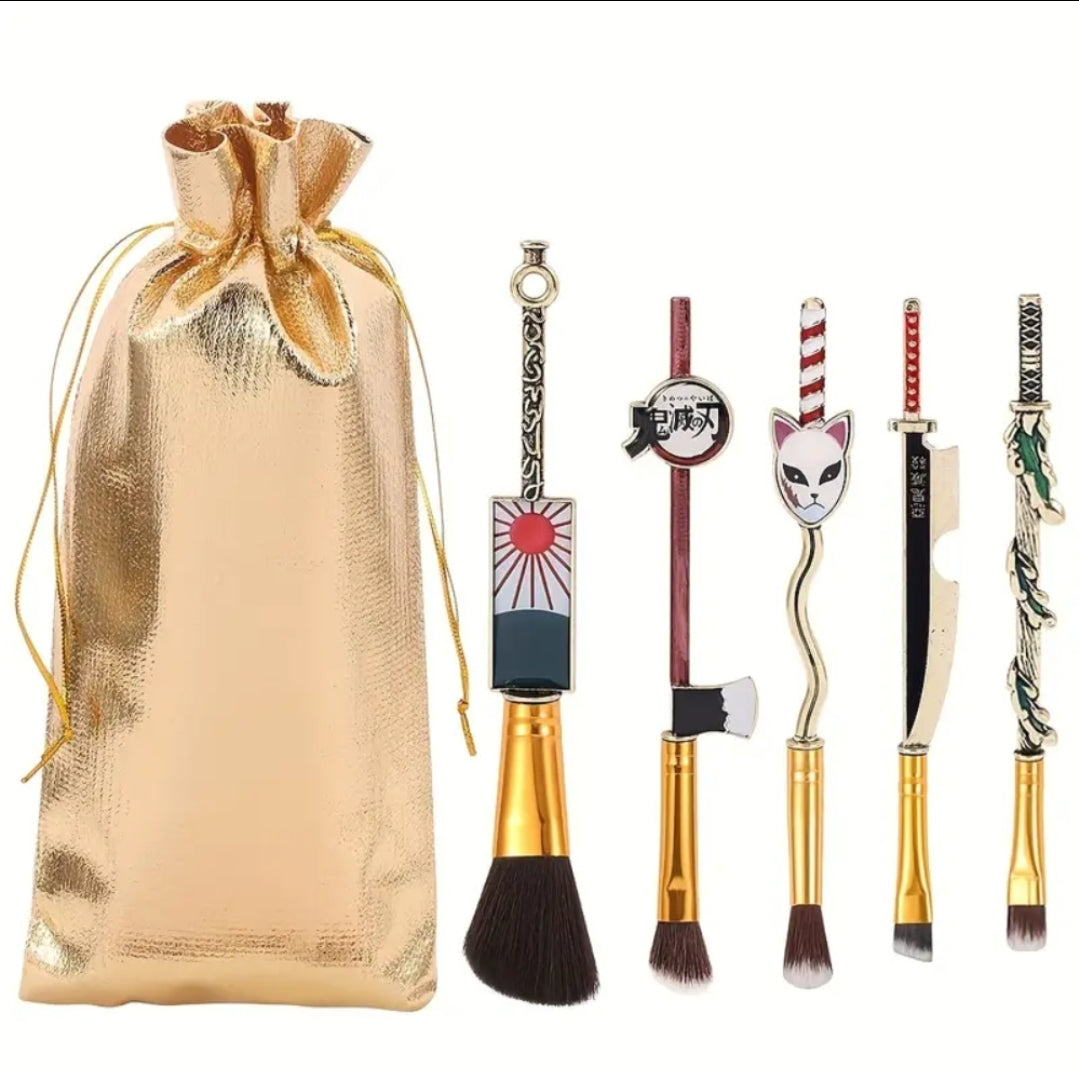 Demon Slayer Makeup Brush and Bag