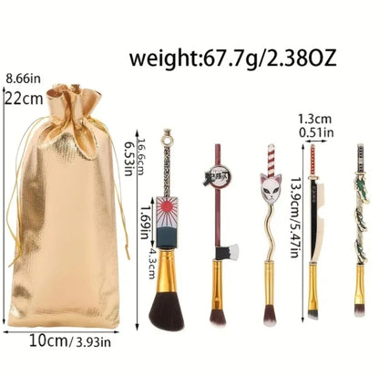 Demon Slayer Makeup Brush and Bag