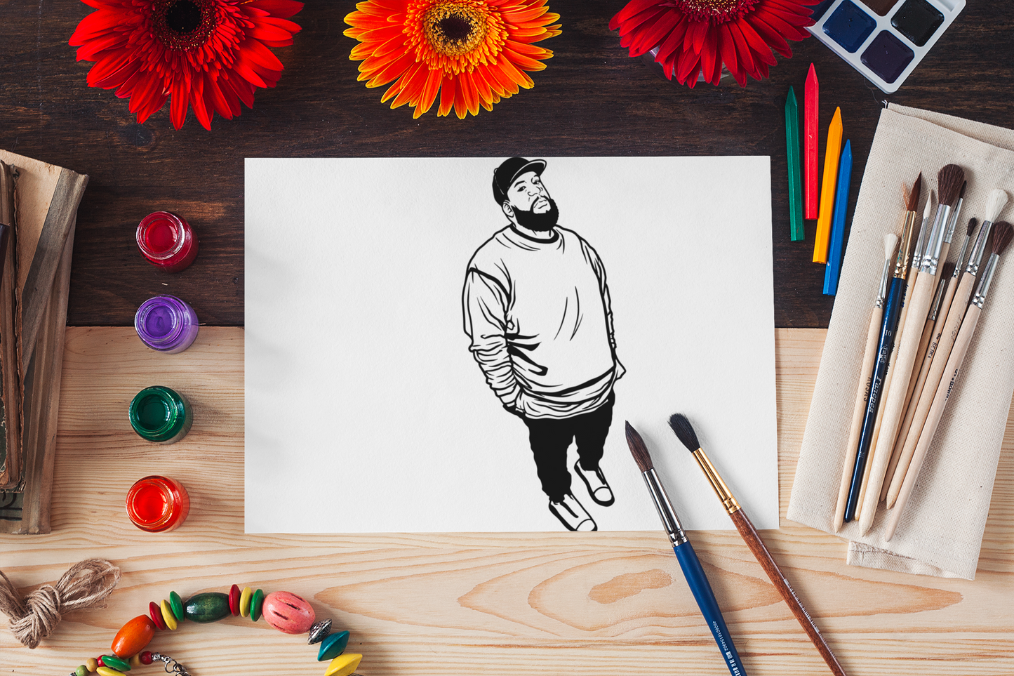 Big and Tall Man Outline