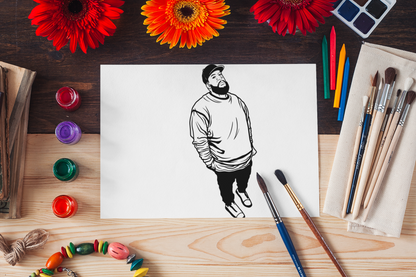 Big and Tall Man Outline