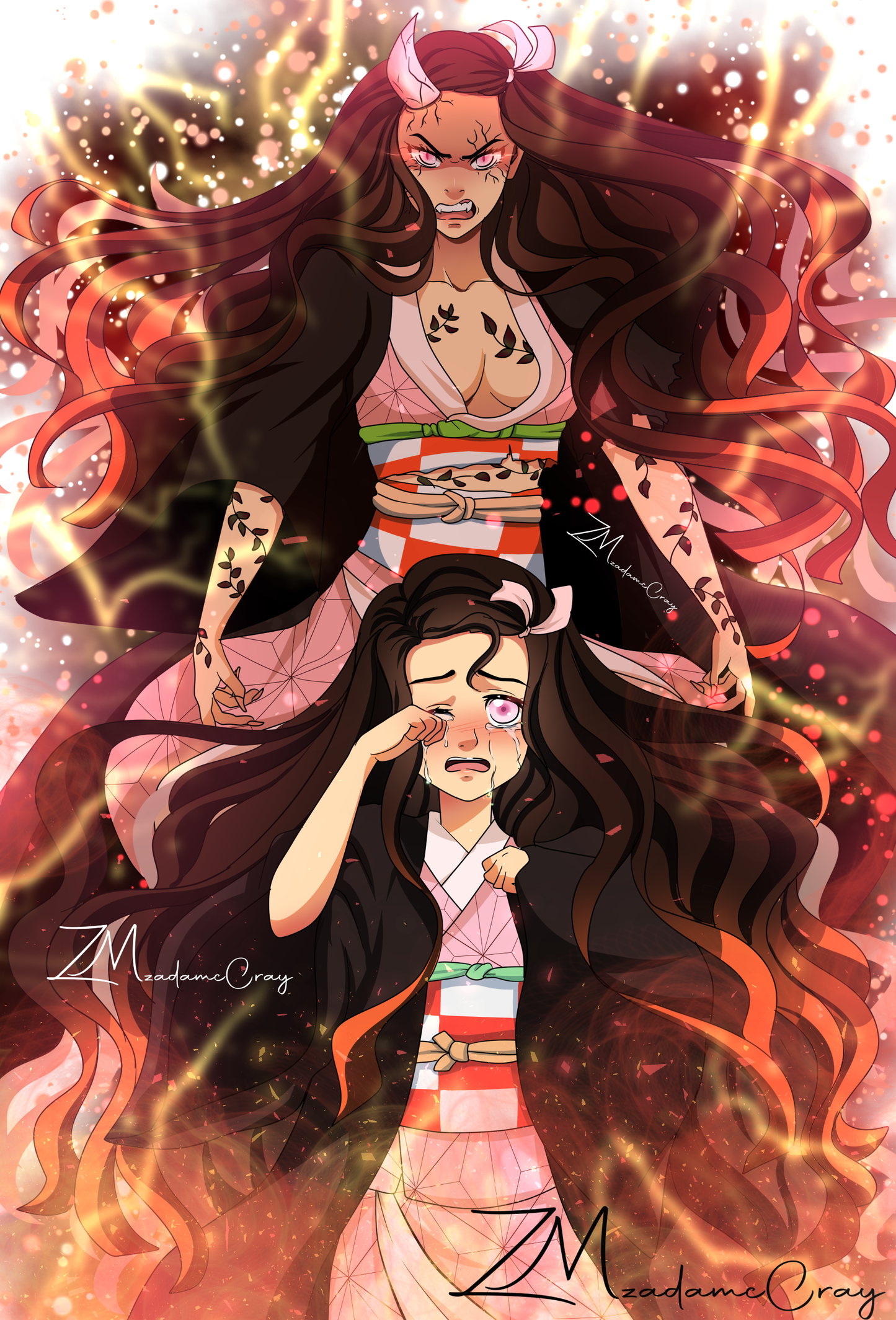 Nezuko younger and older