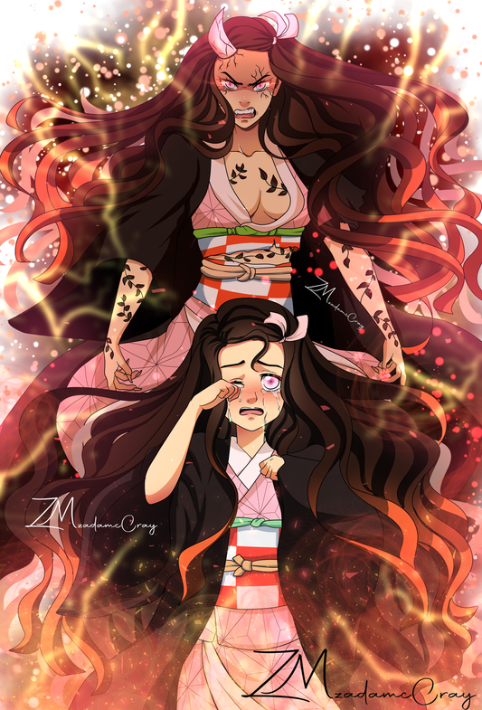 Nezuko younger and older